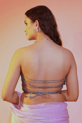 Celestial Silver Corset Blouse